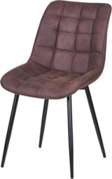 MCC Direct Set Of 2 Brown Suede Effect Dining Chairs Plush Padded Upholstered Accent Chair - Alba By Mcc - thumbnail 2