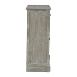 Orsina Slate Grey 2 Drawer Cabinet, Pine Wood Colonial Vanity Storage For Shoe Rack, Bathroom, Home & Office - thumbnail 3