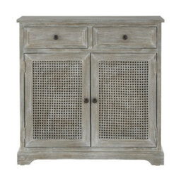 Orsina Slate Grey 2 Drawer Cabinet, Pine Wood Colonial Vanity Storage For Shoe Rack, Bathroom, Home & Office