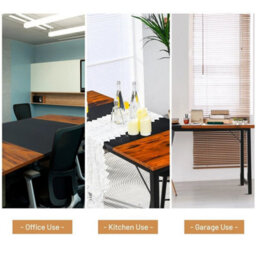 Wooden Computer Desk Industrial Writing Workstation Pc Laptop Table Metal Frame - thumbnail 5