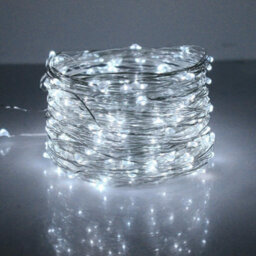 Shatchi 40Led/4M Fairy String Lights Silver Wire Battery Operated Cool White Leds Twinkle Waterproof Lights For Decoration - thumbnail 5