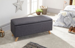 Gfw Secreto Fabric Storage Ottoman Bench Charcoal - thumbnail 4