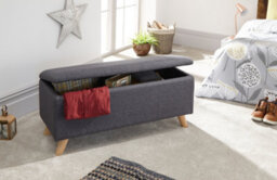 Gfw Secreto Fabric Storage Ottoman Bench Charcoal - thumbnail 2