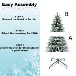 Shatchi 4Ft Green Lapland Snow Covered Christmas Tree - thumbnail 6