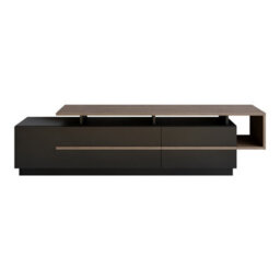 Decorotika Pia Tv Stand Tv Unit For Tvs Up To 60 Inch Black & Walnut - thumbnail 4