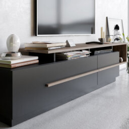 Decorotika Pia Tv Stand Tv Unit For Tvs Up To 60 Inch Black & Walnut - thumbnail 3