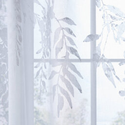 Catherine Lansfield Wisteria Floral 55X54 Inch Voile Panel White - thumbnail 3