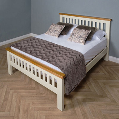 Elm Home And Garden Painted Cream/off White 4'6 Double And 5Ft King Size Bed Frame - image 1
