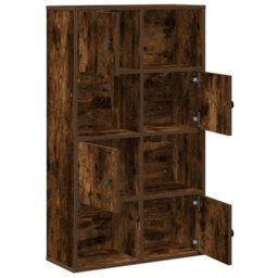 Berkfield Bookcase Smoked Oak 60X24X101.5 Cm Engineered Wood - thumbnail 5