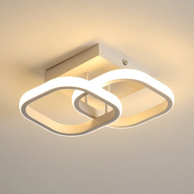 Pheashine Sleek Double Square Led Ceiling Light 22W White 19Cm Warm Light 220V - image 1