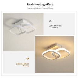 Pheashine Sleek Double Square Led Ceiling Light 22W White 19Cm Warm Light 220V - thumbnail 3