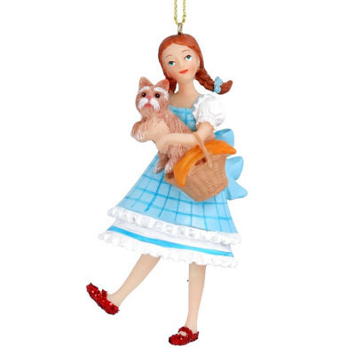 Gisela Graham Christmas Dorothy Wizard Of Oz Inspired Hanging Tree Decoration, Light Blue, Small (9 X 4 X 4 Cm)
