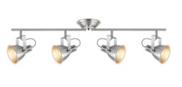 GoodHome Asterion Tube Satin Nickel Effect 4 Light Spotlight - thumbnail 3