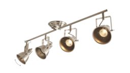 GoodHome Asterion Tube Satin Nickel Effect 4 Light Spotlight - thumbnail 6