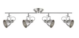 GoodHome Asterion Tube Satin Nickel Effect 4 Light Spotlight - thumbnail 2