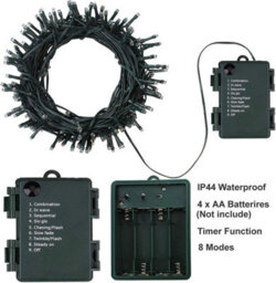 Shatchi Leds Battery Operated Fairy Lights Waterproof 8 Changing Modes Timer,50 Leds - thumbnail 5