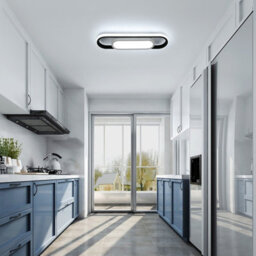 Pheashine Sleek Oval Led Ceiling Light 21W 6500K Daylight Black And White 40X10.5X5Cm - thumbnail 5