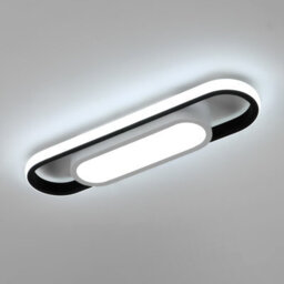 Pheashine Sleek Oval Led Ceiling Light 21W 6500K Daylight Black And White 40X10.5X5Cm - thumbnail 1