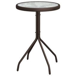 Berkfield Modern Garden Bistro Set 3 Pcs Brown Steel - thumbnail 6