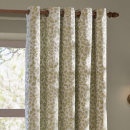 Wylder Grace Leaf Floral Jacquard Room Darkening Eyelet Curtain Pair, Sage, (W) 229Cm X (D) 183Cm - thumbnail 4