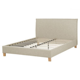 Beliani Bed Fabric Sennez 160 X 200 Cm (Eu King Size) Beige - thumbnail 8