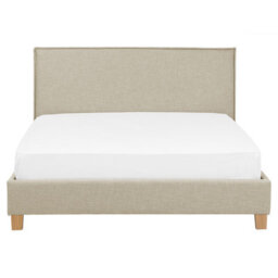 Beliani Bed Fabric Sennez 160 X 200 Cm (Eu King Size) Beige - thumbnail 4
