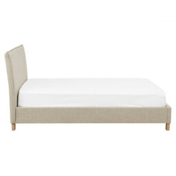 Beliani Bed Fabric Sennez 160 X 200 Cm (Eu King Size) Beige - thumbnail 5