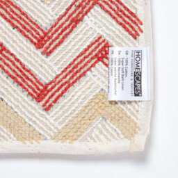 Homescapes Orange And Mustard Chevron Cotton Bath Mat - thumbnail 5