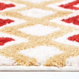 Homescapes Orange And Mustard Chevron Cotton Bath Mat - thumbnail 3