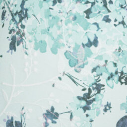 Happy Homewares Modern Classic Duck Egg And Emerald Green Floral Fabric Shade With Inner Lining - thumbnail 3