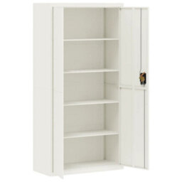 Berkfield File Cabinet White 90X40X180 Cm Steel - thumbnail 4