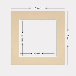 Ak Frames 5X5 Ivory Picture Mounts To Fit 3.5X3.5 Aperture Size - Mount Board Only (No Frame Included) - thumbnail 3