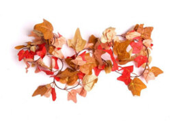 "Best Artificial 200Cm-6Ft 7"" Large Leaf Two Tone Autumn English Ivy Garland - Lg15" - thumbnail 2
