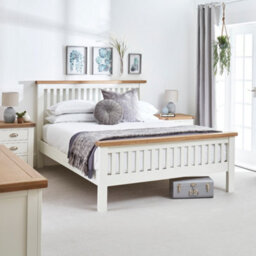 The Furniture Market Cheshire White Painted 4Ft 6In Double Bed - thumbnail 2