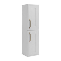 Heze Furniture Classic Tall Bathroom 2 Door Wall Cabinet - White - thumbnail 2