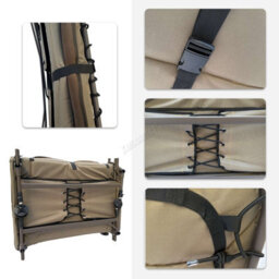 Carpzilla Fishing Bed 6 Legs 150Kg Folding Bedchair Camping Equipment 215X95Cm - thumbnail 8