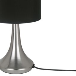 GoodHome Painswick Cylinder Satin Black Nickel Effect Table Lamp - thumbnail 6
