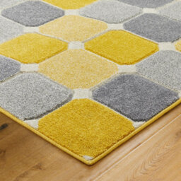 Modern Chequered Easy To Clean Geometric Rug For Dining Room-200Cm X 285Cm - thumbnail 4