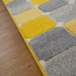Modern Chequered Easy To Clean Geometric Rug For Dining Room-200Cm X 285Cm - thumbnail 5