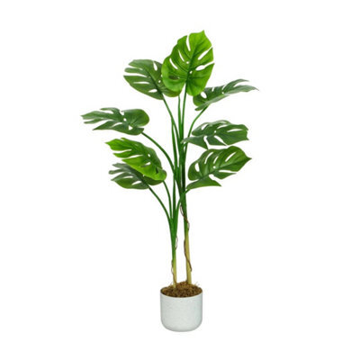 Artificial Monstera Tree W/plastic Planter And Artificial Moss For House Office 110 Cm - image 1