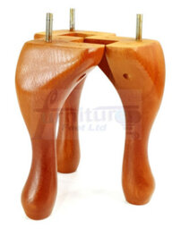L&F Queen Anne Wooden Legs Golden Oak 150mm High Set Of 4 Replacement Furniture Feet Chairs Sofas Footstools M8 (8mm) - thumbnail 5