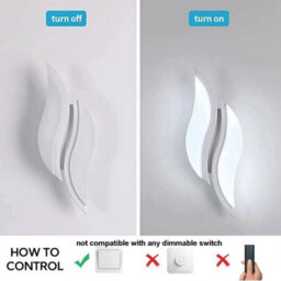 2X Modern Led Wall Light Creative Wall Lamp Cool White 12W Indoor Lamp Bed Room - thumbnail 3