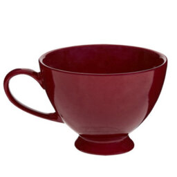 Set Of 4 Montmartre Large Malbec Red Ceramic Tea Cups Coffee Mugs H9.7Cm X Dia13.5Cm - thumbnail 2