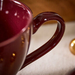 Set Of 4 Montmartre Large Malbec Red Ceramic Tea Cups Coffee Mugs H9.7Cm X Dia13.5Cm - thumbnail 4
