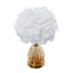 Living And Home E27 Elegant Feather Desk Lamp With Non-Slip Base And 3-Mode Lighting, 12W - thumbnail 5