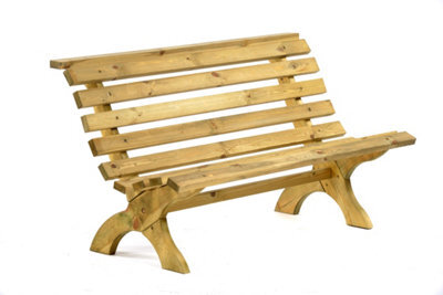 Leisurebench Lilly 3 Seat Wooden Ergonomic 150Cm Garden Bench - Durable Dip Treated Pine - image 1