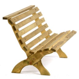 Leisurebench Lilly 3 Seat Wooden Ergonomic 150Cm Garden Bench - Durable Dip Treated Pine - thumbnail 4