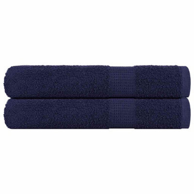 Berkfield Sauna Towels 2 Pcs Navy Blue 80X200 Cm 360 Gsm 100% Cotton - image 1