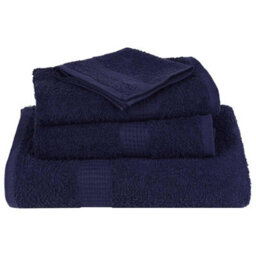 Berkfield Sauna Towels 2 Pcs Navy Blue 80X200 Cm 360 Gsm 100% Cotton - thumbnail 4