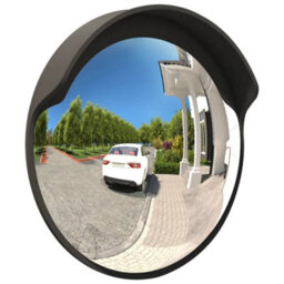 Vidaxl Outdoor Convex Traffic Mirror Black 60 Cm Polycarbonate Traffic Mirrors - thumbnail 3